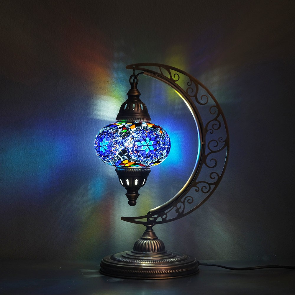 Mosaic Moon Lamp