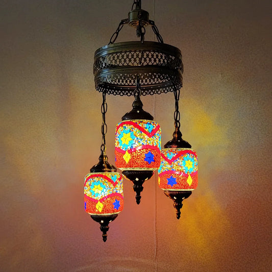 3 Ball Turkish Mosaic Chandeliers Lamps – 2