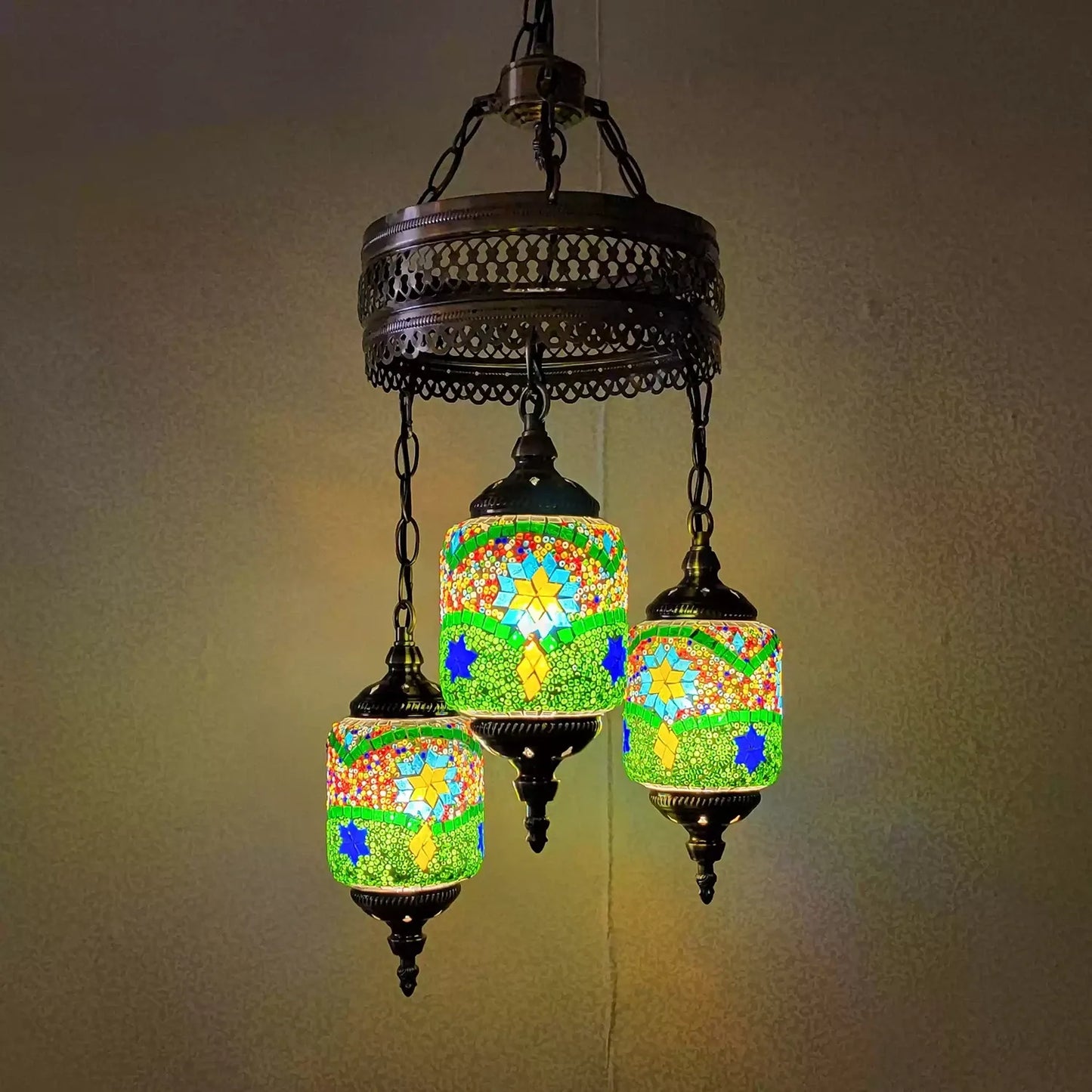 3 Ball Turkish Mosaic Chandeliers Lamps – 2