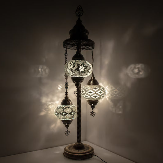 3 Globes Turkish Moroccan Mosaic Floor Lamp
