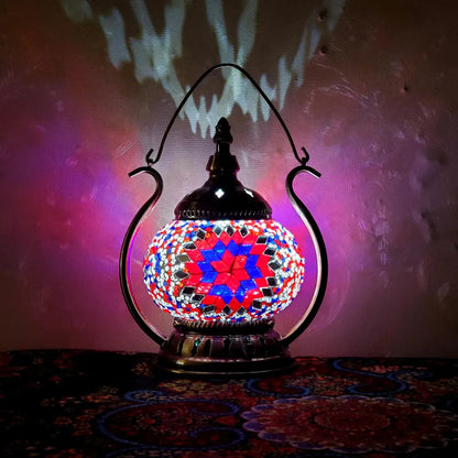Pink Turkish Mosaic Lamp Kit Portable Desk Lamp